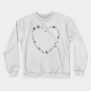 Lispe Wildflower Heart Crewneck Sweatshirt